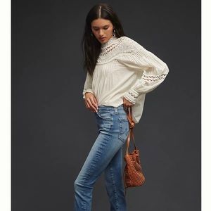 AG Anthropologie - Stevie High Rise Straight Leg Jeans